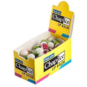 Chap-Ice Mini Lip Balm Diverse Flavors 50 Count Cherry Citrus Orange, Kiwi Lime 2,5 cm oranje, groen, rood