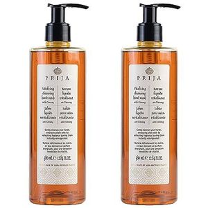 Prija Vitaliserende Vloeibare Zeep met Ginseng - 2 flessen x 380 ml - Dagelijks gebruik - Natuurlijke en Veganistische Handzeep - Dermatologisch Getest - Vegan friendly
