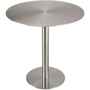 Bartafel met ronde hoogte, roestvrijstalen cocktailbistrotafel pubtafels hoge tafel eettafel voor kleine ruimtes, moderne salontafel metalen bijzettafel (Size : 60x60x75cm)