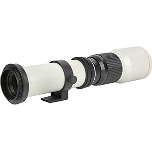 500 mm F8 ‑ F32 Telelens met handmatige scherpstelling en adapterring, handmatige scherpstelling Handmatige telefotozoomlens T2-vatting voor camera met EF-S-vatting