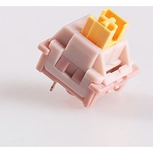 Outemu Silent Clicky Lineaire Tactiele Schakelaar, 3Pin Pre-Lubed RGB MX Stem Vergelijkbare Holy Panda Switch Voor Custom Mechanische Gaming Toetsenbord (Color : Peach, Size : 70PCS)