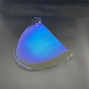 Motorhelm vizier lens, Helmvizier, OF608 Open Gezicht Helm Vizier for LS2 OF608 Windscherm UV-Cut Motorhelmen Accessoires (Zwart - Alleen for Gebruik overdag)(Revo Clear Blue-day and Night)