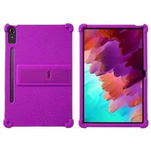 Soft Silicon Tablet Case Geschikt for Lenovo Xiaoxin Pad Pro 12.7inch 2025 TB-375FC TB-373FU Siliconen Stand Schokbestendig Shell(PURPLE)