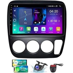 Android 13 GPS-Autoradio voor Honda CR-V CRV 1995-2001 9 inch Touchscreen met Bluetooth 5.0/SWC/FM RDS DAB+ Radio/Carplay Android Auto/DSP Video Stereo Speler + DVR Achtercamera(NF-1)