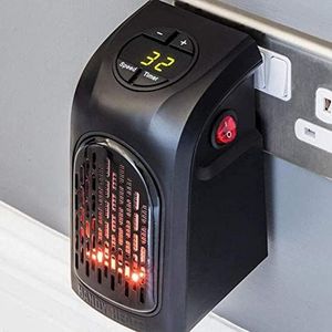 400W low-power portable mini heater, quick-heating household mini heater electric heater, small quick-heating and electricity-saving, suitable for living room, bedroom, office, bathroom,zwart