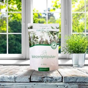 Biologisch tarwegraspoeder, biologisch tarwegras, 400 g, uit gecontroleerde biologische teelt, laboratorium getest, rauwkostkwaliteit