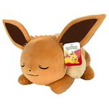 Pokémon PKW0222-45 cm slapend pluche - Evoli, officiële Pokémon pluche