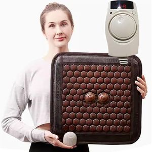 GFLCWYP Infrarood verwarmingskussen, elektrische stenen natuurlijke verwarmingskussen, sofa infrarood temperatuurregelbare kussen, verlichten rug-, nek- en schouderpijn