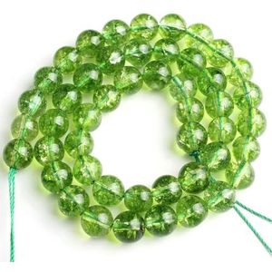 Natuursteen kralen Groene kattenoog Malachiet Agaat Kristal Jade Ronde losse kralen voor het maken van sieraden DIY accessoires 15''-Peridot kristal-8mm 46 stuks kralen