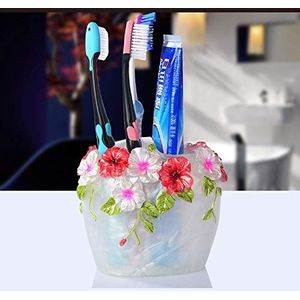 High-Grade Middellandse Zee Style Tandenborstelhouder Shell Shape Resin Badkamer Tandpasta Storage Technology Desktop Decoration (Color : 2)