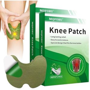 GOEDCH - Pijnpleisters - 96 Stuks - Houten Kniepleisters - Warmtepleisters voor Knieën Nek Schouder Rug