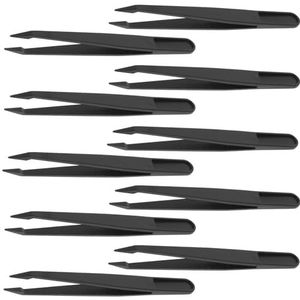 10 Stuks Plastic Pincetten Elektronica Precisieset Antistatische Knutselset Bulk For Knutselen(12X2X1.1CM)