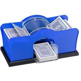 Relaxdays Kaartenschudmachine - Handmatig - Voor 2 Decks - Efficiënt Speelkaarten Schudden