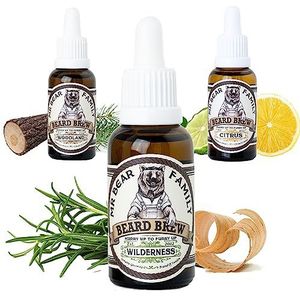 Natural Beard Oil for Men – Scented Beard Moisturiser Oil Contains Hydrating Jojoba + Argan Oil – Nourishing Mens Beard Softener for Healthier Hair Growt (Wilderness,30ml)