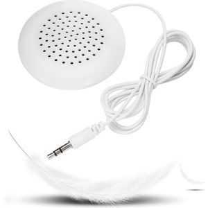 Garsent mini draagbare luidspreker, 3,5 mm hifi mini-luidspreker met Jack Travel stereogeluidspreker voor MP3, MP4, cd-speler, mobiele telefoon (wit)