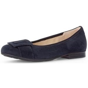 Gabor Klassieke ballerina's voor dames, platte schoenen, lichte extra breedte (G), donkerblauw 46, 38.5 EU