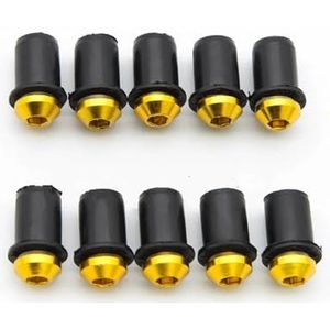 Universele Motorfiets Voorruit Bevestiging Kuip Schroef Bouten Moeren Kit Voor R1 R6 R3 FZ1 FZ6 FZ16 R125 XJ6 Schroeven Moeren(GOUD)