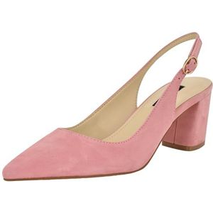 NINE WEST Kamsee Pumps voor dames, lichtroze suède 680, 37.5 EU