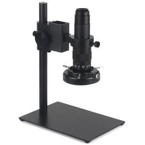 48MP 4K 2K HDMI USB Digitale Video Microscoop Camera Industriële Monoculaire 180X Zoom C-Mount Lens Compatibel met PCB Telefoon Reparatie Solderen(F stand Lens LED)