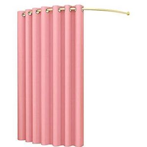 Kleedkamer gordijnstang, douchegordijnstang, Mall & Boutiques Paskamer Privacybescherming Kamerverdeler for muurhoek, inclusief gordijn, staaf (Kleur: Roze, Maat: 100x100cm) (Color : Pink, Size : 10