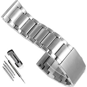 dayeer Roestvrij stalen horlogeband herenarmband voor Diesel DZ7333 DZ4344 Massief metalen horlogeband (Color : Silvery, Size : 28mm)