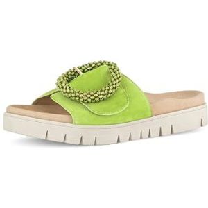 Gabor - Slippers - Appelgroen - Plateauhak - Klittenbandsluiting