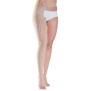 Compressiekousen Sigvaris Comfort - Ag Dij-Lengte Kousen/KKL2/Xxs plus/Caramel/Open Teen/Lang/Hüftbefestigung Rechts