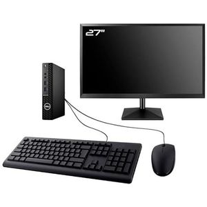 Dell PC 3080 Micro Display 27 inch Intel I7-10700T RAM 16GB SSD 240GB HDMI WiFi W11 (gereviseerd)