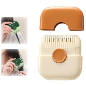 Alulayu Multifunctionele tondeuse kam, staartkam, split-end verwijderingshulpmiddel, mini draagbaar haarbreukgereedschap met dubbelzijdig ontwerp en hoes voor dunner wordend haar knippen en stylen (5