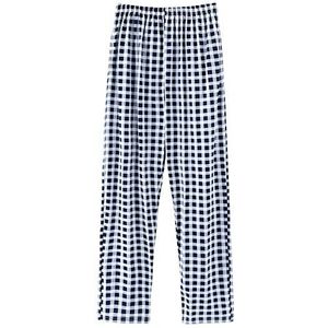 MAGREAT Dames pyjama bodems, Casual losse Daisy Print Lounge broek met zakken Unisex Check Pjs broek Plus Size M-XXXXL - blauw - L