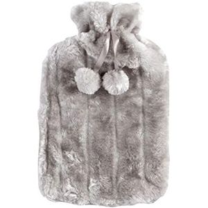 huiba Drinkfles met zacht deksel, warmwaterfles van zacht kunstbont, 2 liter, geïsoleerd deksel van de warmwaterkruik houdt de temperatuur constant