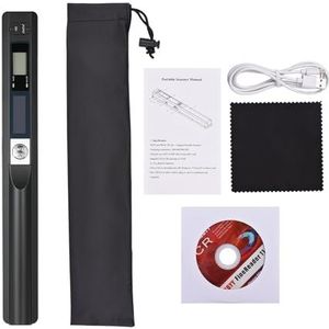 Documentcamera, Draagbare documentscanner, mini-handheld-documentscanner, A4-boekscanner JPG en PDF-formaat 300/600/900 DPI Type-c LCD-scherm(Nero)