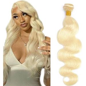 Tuheerst 30 Inch Body Wave Human Hair Bundles #613 Light Blonde Human Hair Extensions Unprocessed Double Weft Remy Hair for Woman 100g/pc