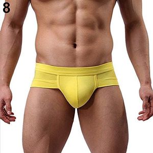 Brussels 08 Heren Ademend Trunks Boxer-Briefs Uitstulping Pouch Onderbroek Licht Geel XL