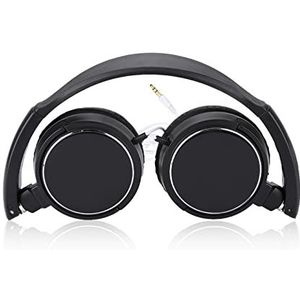 Lazmin Opvouwbare hoofdtelefoon over het oor, opvouwbare compacte bekabelde stereo-hifi-muziekhoofdtelefoon met TF-kaart, automatisch FM-zoeken, EQ-sound-omschakelfunctie