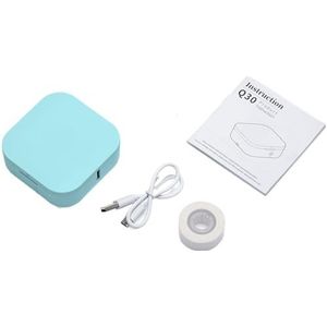 Q30 Labelprinter Miniprinter Zakformaat Thermische Labelmaker Draadloze Sticker Zakformaat Draagbare Printer(Blue)
