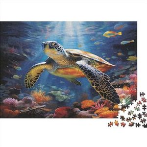 Turtles Brain Teaser Houten puzzels voor volwassenen en tieners, zeepuzzels met voor koppels en vrienden, uitdagende educatieve spelletjes, vierkante puzzel 1000 stuks (75 x 50 cm)