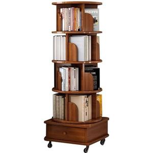 5-laags draaibare boekenplank, CD-opbergrek Draaibare boekenkast 360° draaibaar opbergrek Vloerstaande boekenkast (Color : Style 1)