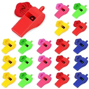 WISEPLAYERFC Fluitjes voor voetbaltrainers, 4 zwarte scheidsrechterfluitjes met trekkoord en tas