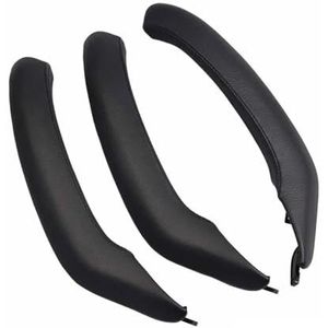 Deurgreep Binnenhandgreep lederen bekleding voor BMW F25 F26 X3 X4 deur armsteun paneel Holster vervangen beige zwarte steun Deurgreepset(LHD Black Set)
