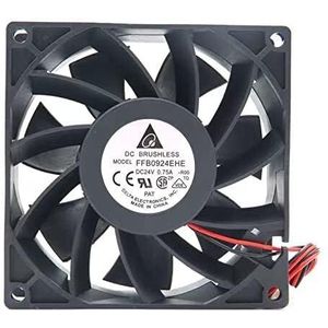 LMNCBVYA - PC Case Koelere Ventilator met 4800RPM en 110.18CFM Luchtstroom FFB0924EHE 92mm 24V 0.75A Omvormer Fan