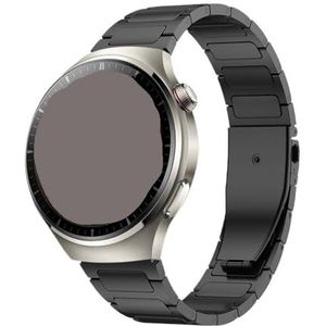 22 mm titanium metalen band geschikt for Huawei Watch4Pro GT3Pro 46 mm ultieme pasvorm for Samsung horloge 46 mm GearS3 45 mm geschikt for Amazfit GTR 47 mm band(Black,For Watch GT3 Pro 46)