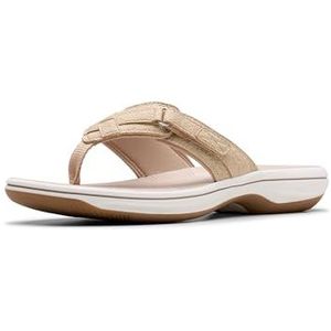Clarks Breeze Sea Teenslippers voor dames, Zand Interesse, 43 EU