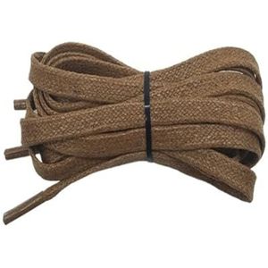 Platte schoenveters, Gewaxte platte schoenveters Leer Waterdichte vrijetijdsschoenen Veters Unisex Laarzen Schoenveter(Yellow Brown,100cm)