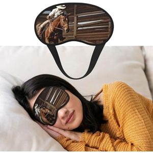 American West Rodeo slaapmasker, zacht verduisterend oogmasker met verstelbare riem, comfortabele oogschaduwhoes voor vrouwen en mannen, diepe rust, reizen, werk thuis