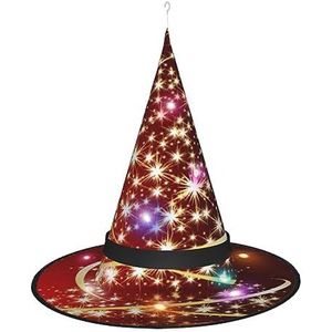 EVANEM Rood Goud Boom 2 Stks Halloween Heks Hoeden Met Led Lights Halloween Decoraties Hoed Voor Vrouwen Gloeiende Heks Hoed