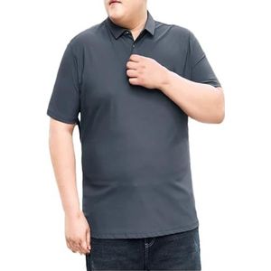 Dvbfufv Mannen Zomer Shirt Heren Korte Mouwen Plus Size T-shirt Mannen Zakelijke Casual Polos Shirt, 85 Grijs, XXL