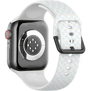 Sport zachte band compatibel met Apple Watch 38/40/41mm (Modern Dental) Siliconen Armband Strap Accessoire voor iWatch