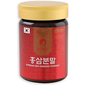 SAMSIDAE - Koreaanse Rode Ginseng Poeder, 5 mg/g Ginsenosiden, Verhoogt Energie, Geheugen & Immuniteit, 4-6 Jaar Oude Wortels, Premium Kwaliteit, 1-Maand Voorraad, 120g