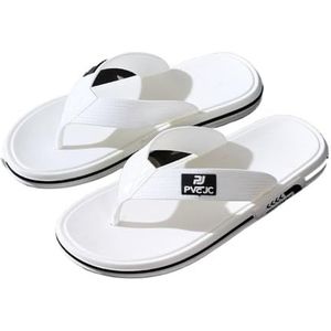 fengqingyunyan0304 Slide, zomerslippers voor heren – slijtvaste outdoorpantoffels om te wandelen, voor heren, Wit, 45 EU